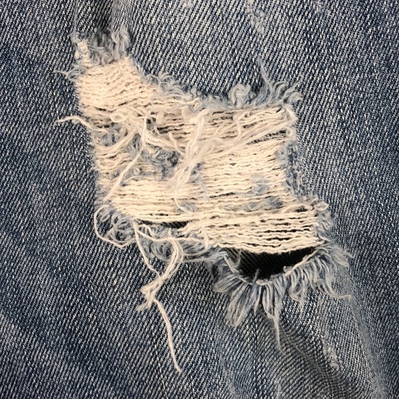 Edyson Relaxed Boyfriend Destroyed Distressed Light Wash 26 Mid Rise - Picture 7 of 13